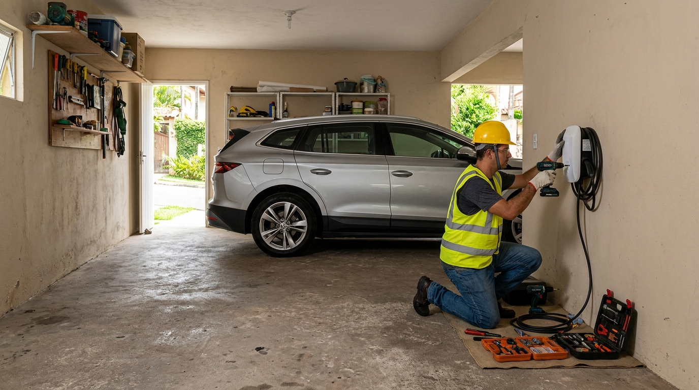 Instalação em garagem ou condomínio em Blumenau‑SC